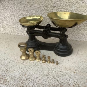 Cast Iron and Brass Imperial  Weights and Scales