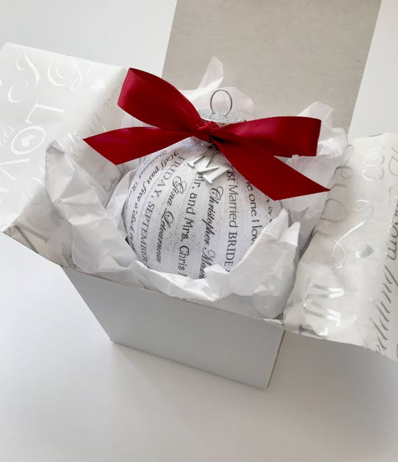 Personalized Wedding Ornament Christmas Ornament First  Etsy
