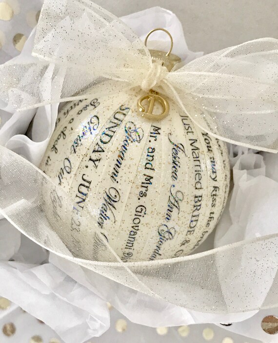 Personalized Wedding Ornament Christmas Ornament First Etsy