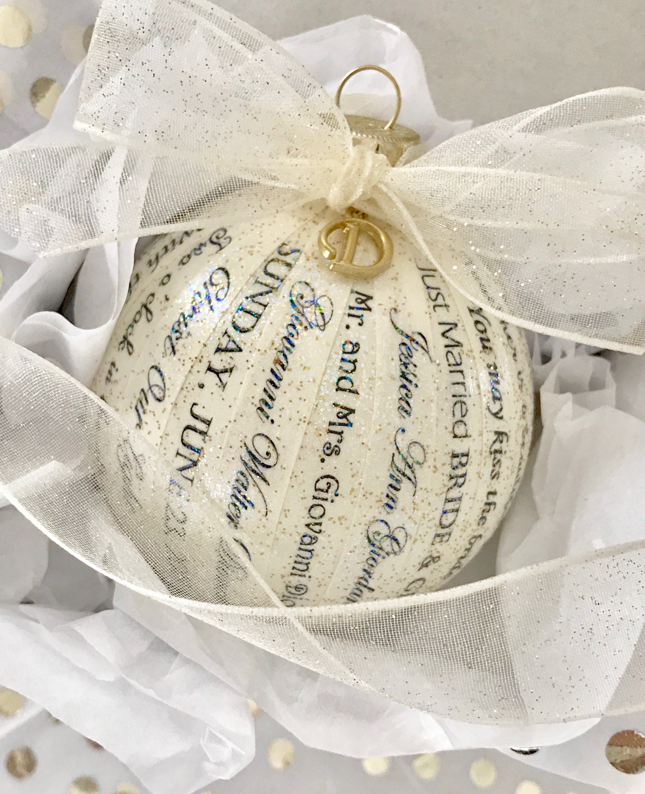 Personalized Wedding Ornament Christmas Ornament First | Etsy