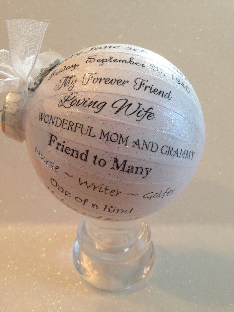 75th Birthday Gift Unique Personalized Memory Ornament for