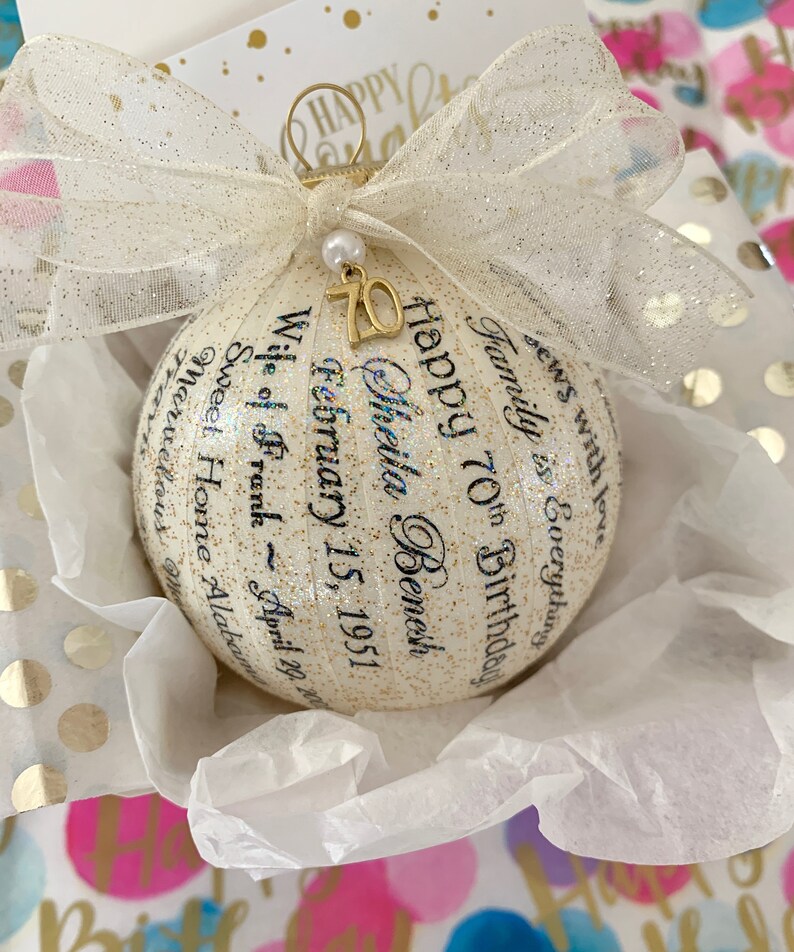70th Birthday Gift for Women For Mom For Friend Etsy