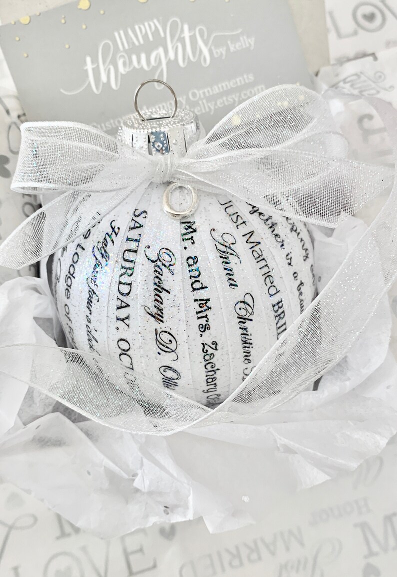 Personalized Wedding Ornament Christmas Ornament First | Etsy