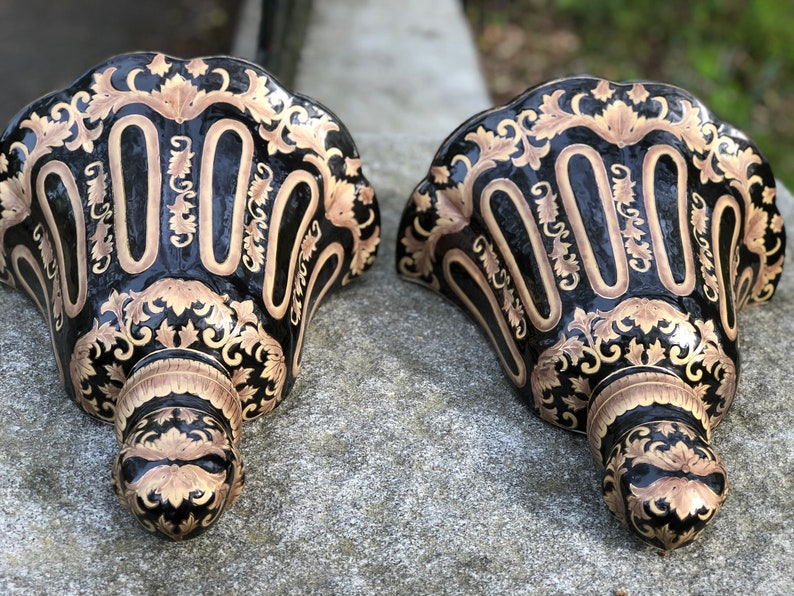 Vintage Asian Wall Pockets Etsy