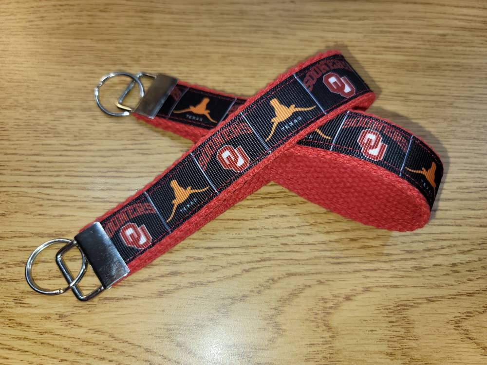 Oklahoma U School Key Fob / Keychain / Wristlet 