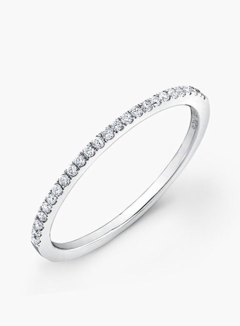 Half Eternity Wedding Band Engagement Ring Wedding Band Etsy