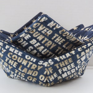 America the Beautiful Microwave Bowl Cozies/Set of 2/Birthday Gift/Housewarming Gift/Office Gift