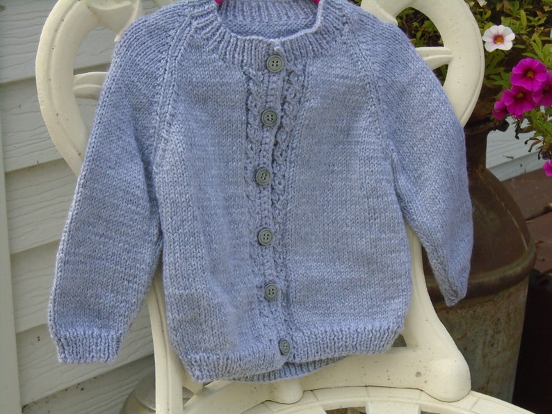 Gray Baby Sweater/baby Gift/size 1/hand Knit Etsy