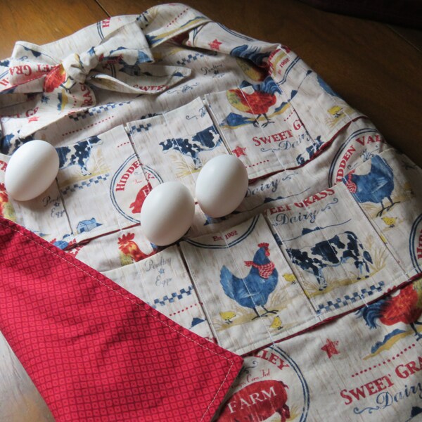 Egg Gathering Apron/Farmer's Helper/Birthday Gift/Mother's Day Gift/Christmas Gift