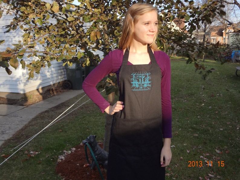 Sidewalk Cafe Apron/black/one Size Fits Most/birthday Etsy