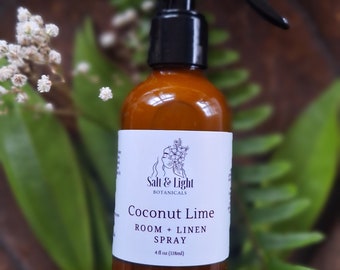 COCONUT LIME Room + Linen Aroma Spray. Essential Oil