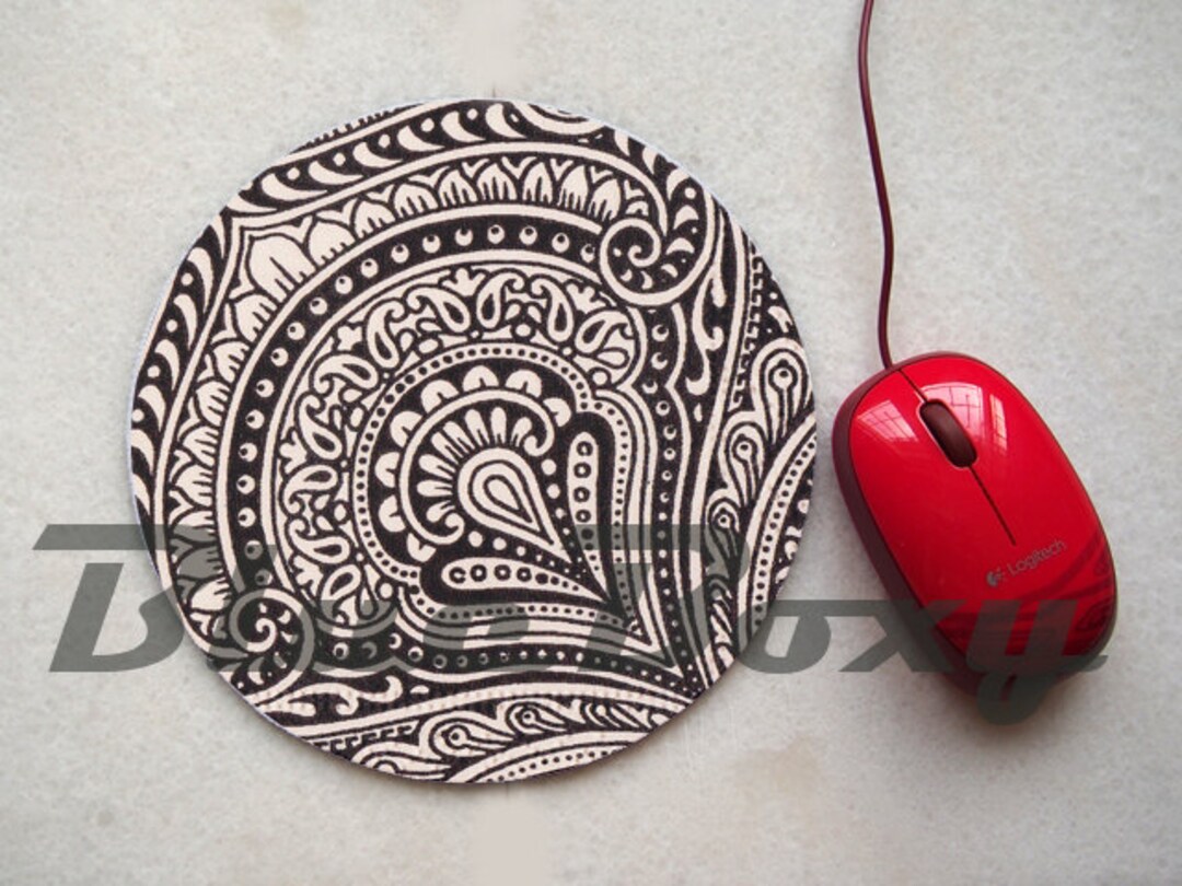 Vintage Pattern Mousepad, Office Mousepad, Computer Mouse Pad, Fabric ...