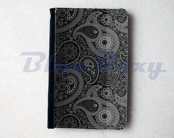 Black Paisley Passport Cover - Passport Holder, Passport Wallet