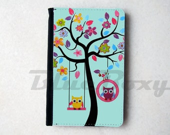 Little Owls on Tree Passport Cover - Passport Holder, Passport Wallet