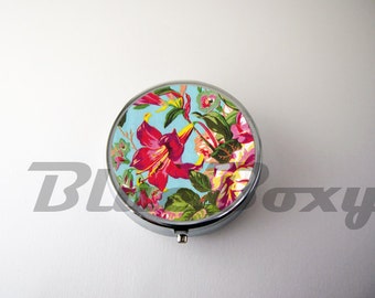 Hibiscus Flower Pill Case, Pill Box, Pill Holder