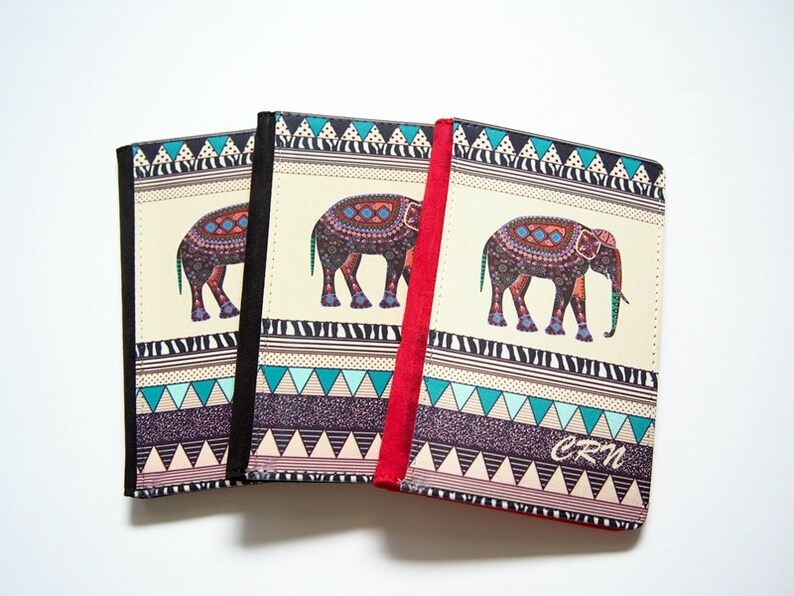 Elephant Aztec Geometric Passport Cover Passport Holder, Passport Wallet image 3