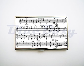 Music Note - Card Holder, Business Card Case, Credit Card Case