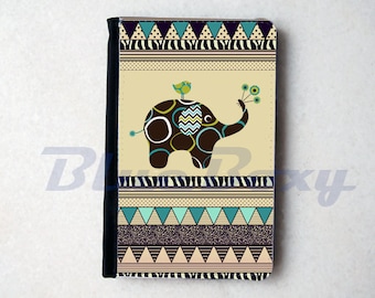 Cute Elephant Aztec Passport Cover - Passport Holder, Passport Wallet