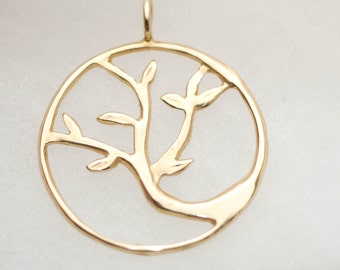 14k Yellow Gold Tree of Life 2 Pendent