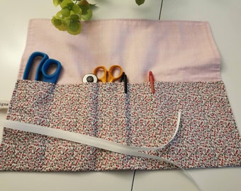 Make up brush roll,Travel roll, craft roll, sewing roll, make up brush wrap, craft tool wrap