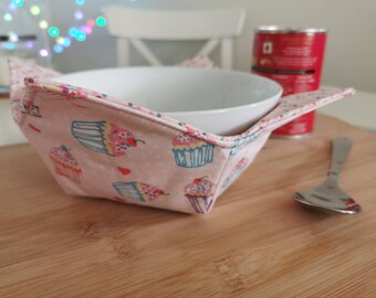 Reversible Bowl Cosy, design, Cosy for hot or cold food, FREE POSTAGE