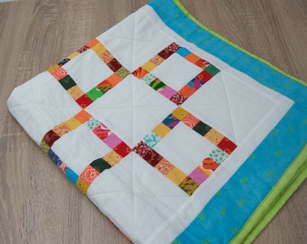 Patchwork Decke, Baby Quilt, Babydecke, Bunte Decke, Handgemachte Babydecke, Taufgeschenk, Geburtsgeschenk,