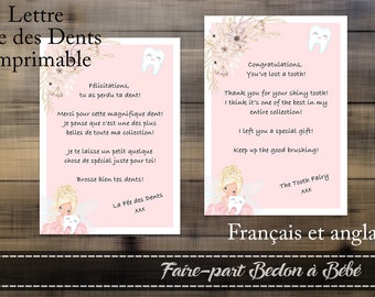 Printable Tooth Fairy letter - downloadable