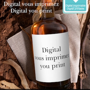 Digital vous imprimez  - Étiquette bouteille d'alcool personnalisée - alcool, étiquette  imprimable - digital vous imprimez -
