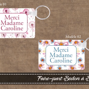 Porte clés personnalisé - Porte clés - cadeau enseignante - cadeau éducatrice - cadeau TES - appréciation enseignant - éducatrice