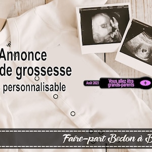 Pregnancy test - pregnancy announcement - godfather - godmother - grand-parents - 3D printing PLA Bio