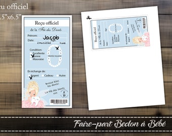 Tooth Fairy official receipt - Digital printable