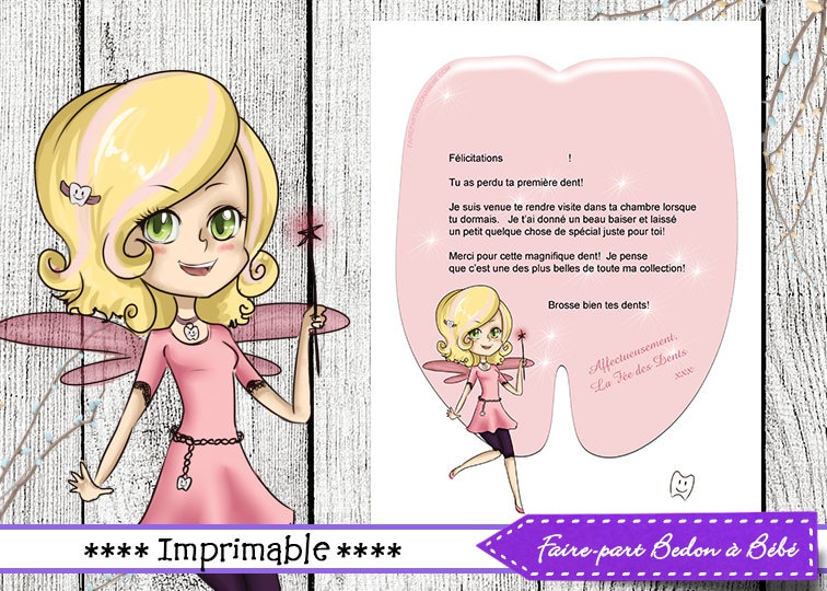 Tooth Fairy Letter Digital Printable Etsy