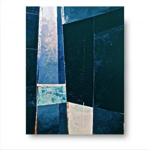 RESERVED FOR NATALIE---large original abstract painting, acrylic paint, blue painting, gray, white, black, orange, modern art