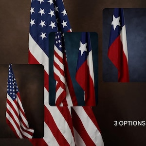 May include: Image featuring the American flag and the Texas flag. The American flag has red and white stripes with a blue canton containing white stars. The Texas flag has a white star on a blue vertical stripe, with red and white horizontal stripes.