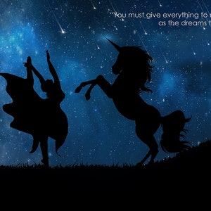Digital Composite Template for Photoshop customize with your dancer!  with Unicorn and/or Pegasus 20x10