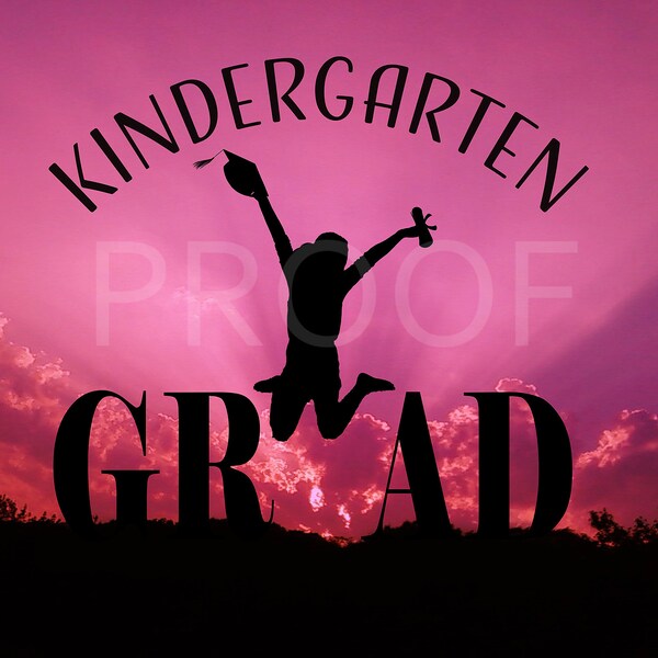 Kindergarten Graduation Digital Photoshop Template for Photographers