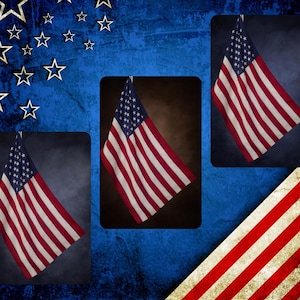 Flag digital composite background for Police, Military, Political, headshots.  Blue and Brown. Photoshop.  Digital Backdrop.