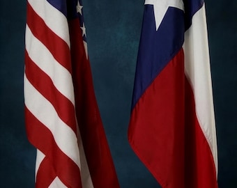 USA und Texas Flagge digitaler Hintergrund für Polizei, Militär, Regierung, politische Kopfschüsse, Fotografie, Kopfschüsse, Verbundstoff
