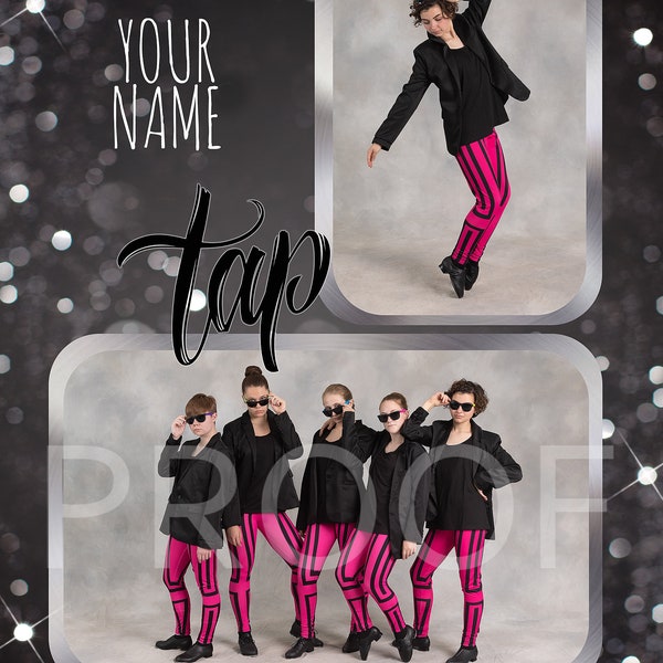 Digital Template for a TAP DANCE memory mate Photoshop