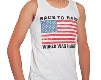 Back To Back World War Champs Champions Flag Tank Top S-3XL White