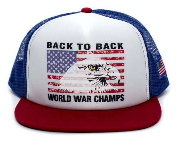 Back World War Champs Hat Cap 