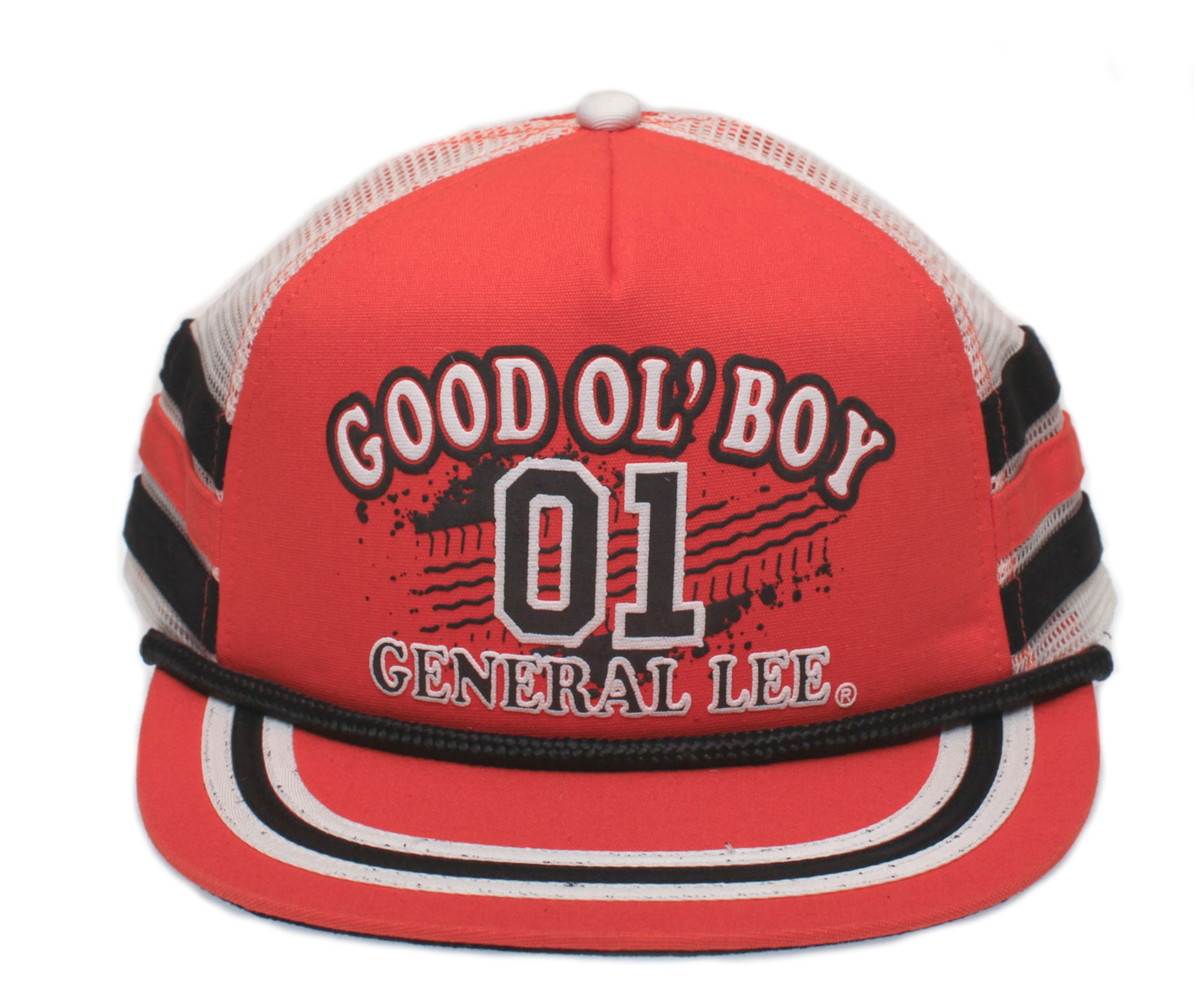 General Lee Classic 3 Stripe Hat Flat Bill Truckers Cap Adult One-Size Unisex Multi Colors