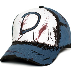 Cappello da baseball fatto a mano con macchie e sporco dipinto a mano personalizzato di Clementine, ardesia unisex immagine 1