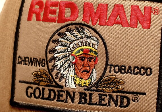 Vintage/New Red Man Chewing Tobacco Patch Trucker… - image 2