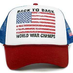 Back to Back World War Champs Champions Adult One-size Hat Cap Royal ...