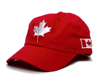 Agshcqi Baseball Cap Maple Leaf Printed Hat Canada Dad-Hat Sunhat Headwear Adjustable
