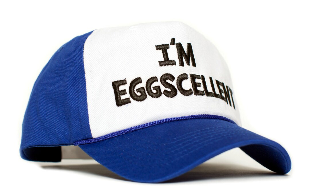 I'm Eggscellent Besticktes Tuch & Flechtmütze Kappe Eggcelent Exzellent