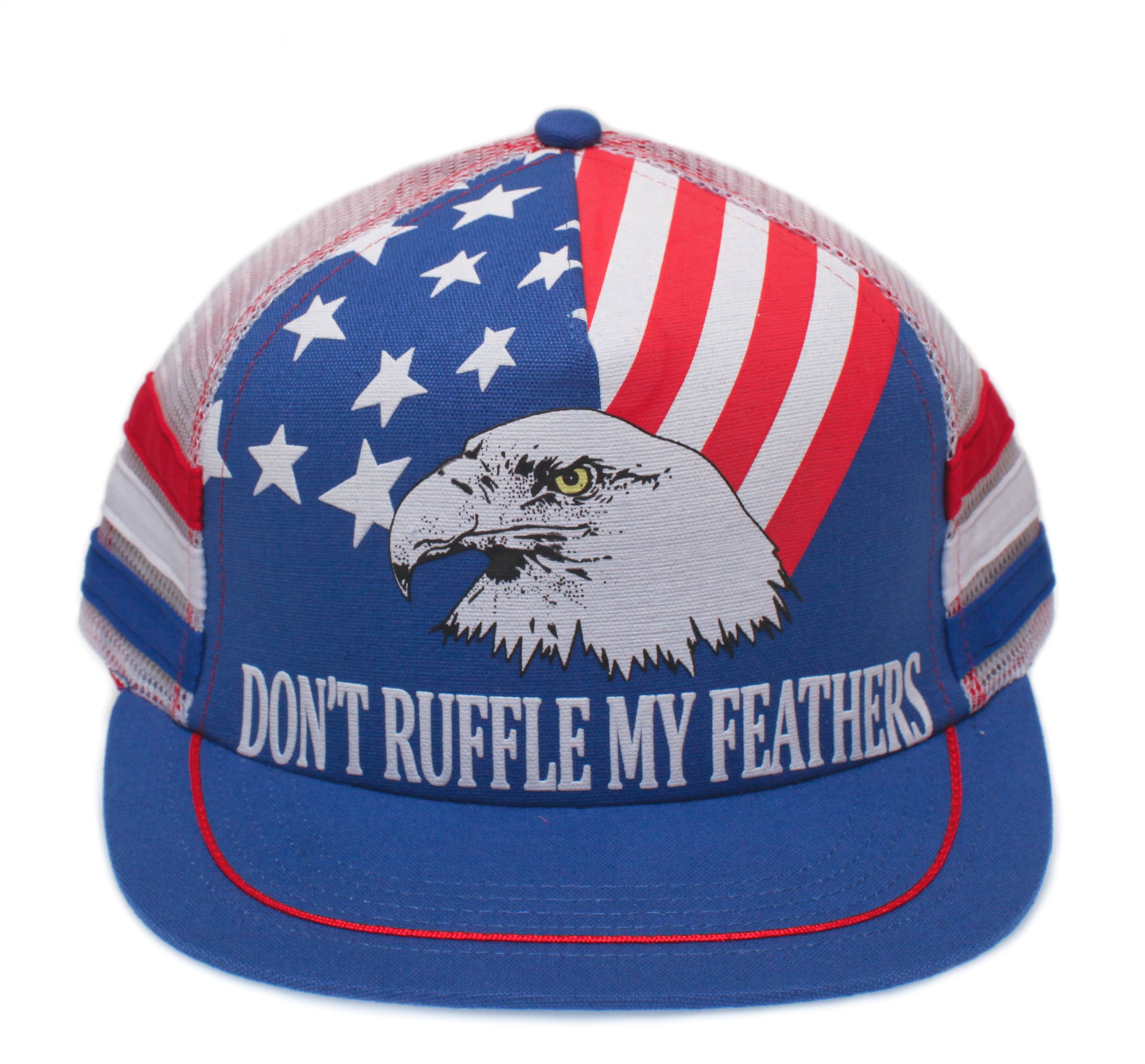 Feathers Hat Flat Bill Adult 