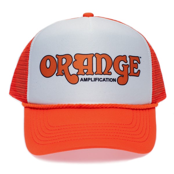 Orange Amplifier Hat Trucker Cap Amp Amplification Unisex Snapback Cap Multi Colors