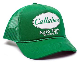 Callahan Auto Parts Sandusky Ohio Handmade Hat Cap Truckers Kelly Green